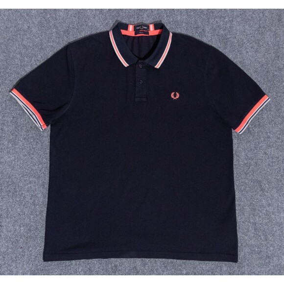 Fred Perry Other - Fred Perry Polo Shirt Slim Black Twin Tipped M3600 Short Sleeve Pique Men's 2XL